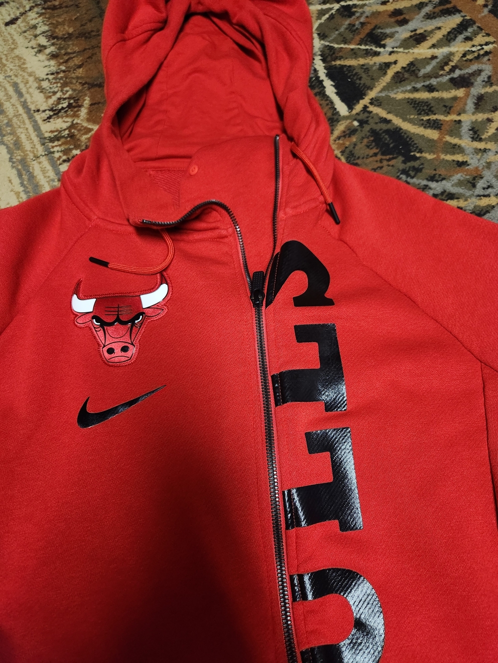 Chicago Bulls Red Nike Full-Zip Hoodie